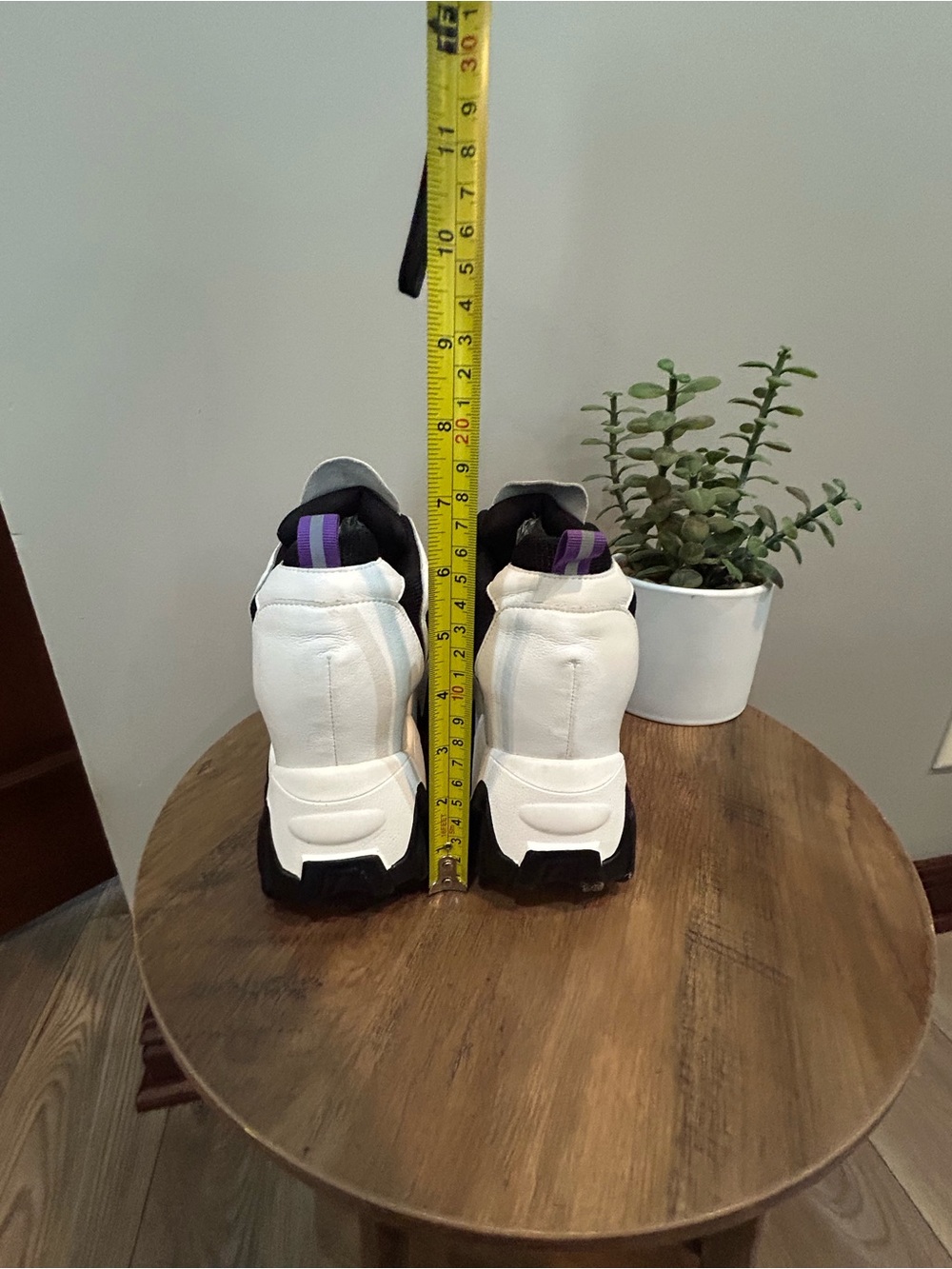 Anthony Wang Blackberry-02 Platform Sneakers White Black Women’s 10 - Picture 5 of 10